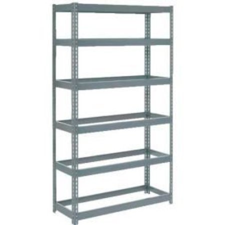 GLOBAL EQUIPMENT Extra Heavy Duty Shelving 48"W x 18"D x 72"H With 6 Shelves, No Deck, Gray 717058